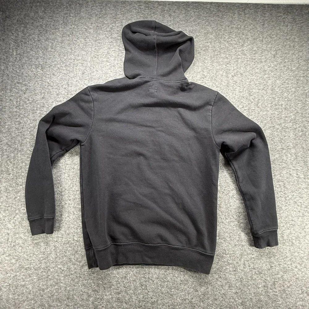 GAP Hoodie Boys XS Black Pullover Sweatshirt Fleece‎ Logo Kangaroo Pocket Casual